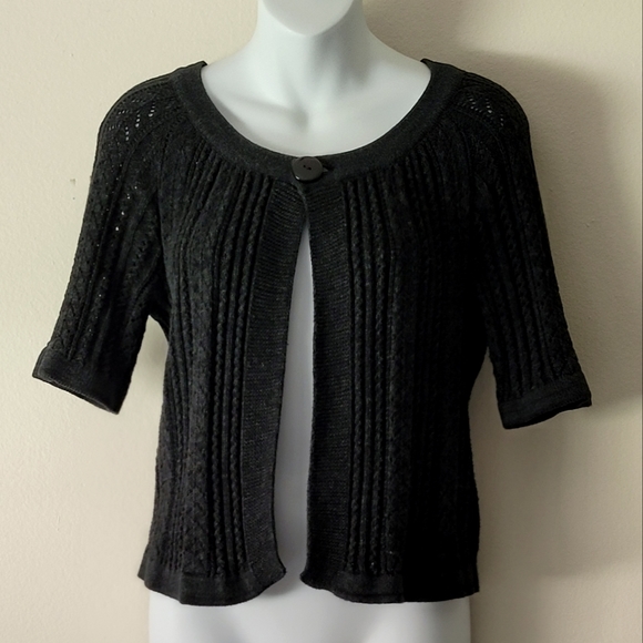 3/$20 Black Half Sleeves Cardigan - Picture 1 of 7